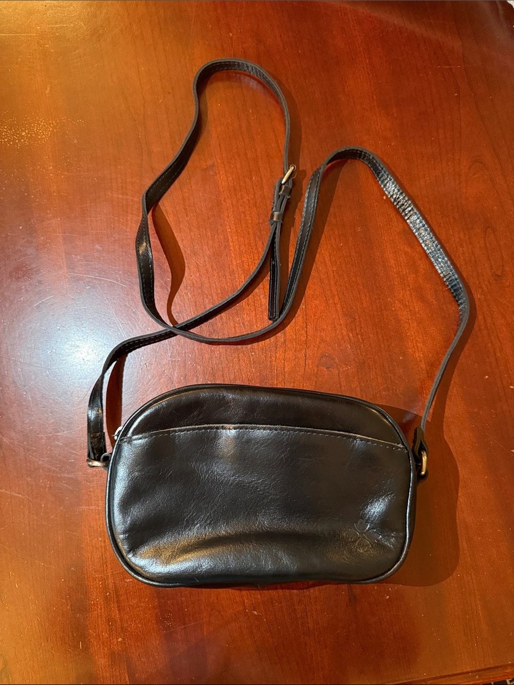 Patricia Nash Black Leather Crossbody Bag